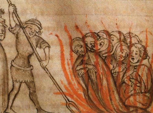 Templars burned at the Stake
